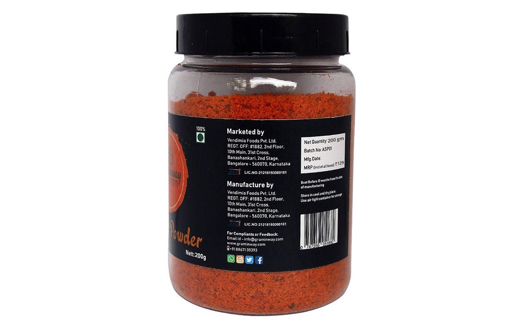Graminway Authentic Rasam Powder    Plastic Jar  300 grams